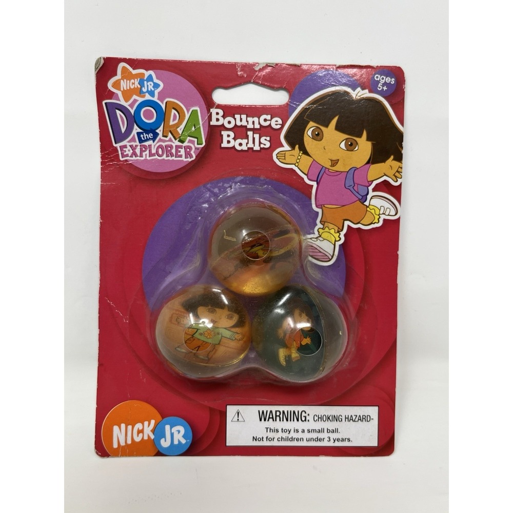 Dora the Explorer Bounce‎ Balls Set of 3 Nick Jr. Viacom 2006 FLAW